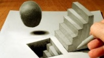 Anamorfik İllüzyon - 3D Merdiven Çizimi