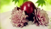 Sebze Oyması - Kırmızı Soğandan Çiçek Yapımı