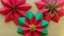 Origami Dersleri - Poinsetia Çiçeği Tasarımı