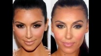 Çekici Kim Kardashian Bronz Makyajı Uygulaması