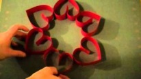 Origami - Sevgililer Günü İçin Kalpli Yuvarlak Tasarımı