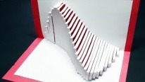 3D Kirigami - Dalga Biçiminde Kart Tasarımı