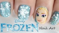 Işıltılı Frozen Elsa Desenli Tırnak Süsleme Yöntemi